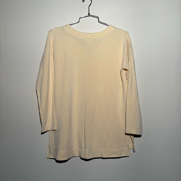 J. Jill Light Yellow Buttoned Sweatshirt Top - Picture 8 of 8
